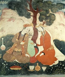 Scene Galante from the Era of Shah Abbas I (detail)